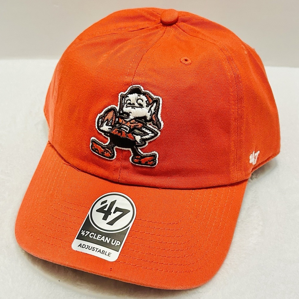 '47 Brand Cleveland‎ Browns Brownie The Elf Clean Up Adjustable Hat Cap Orange